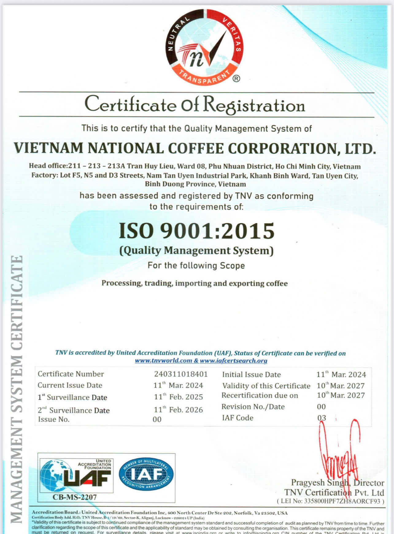 Chứng nhận 01